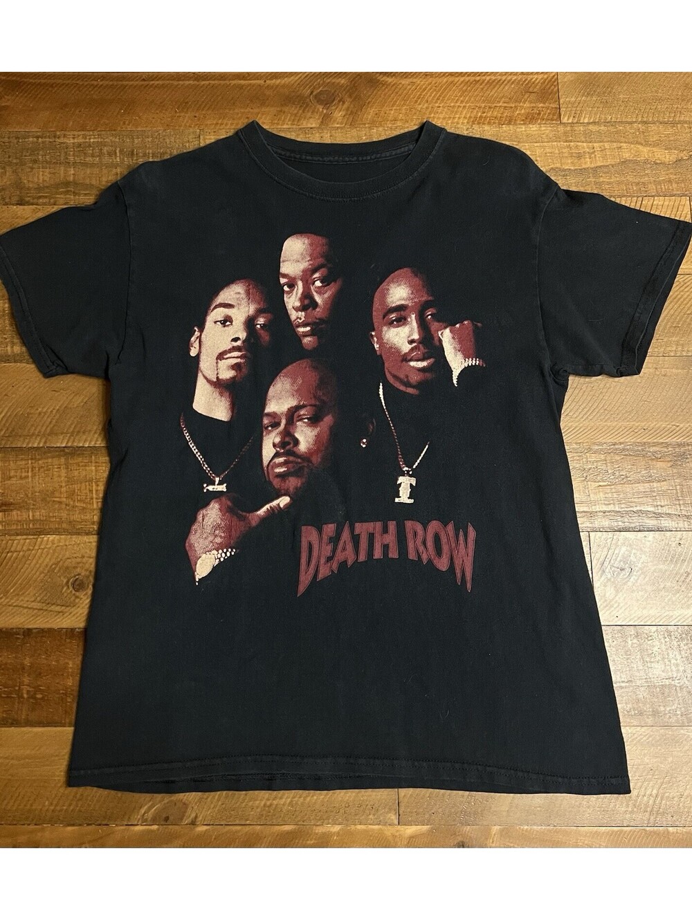 Death Row Records Rap T Shirt Snoop Dog, Dr Dre, Tupac, Suge Knight Size S 90’s